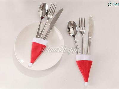 Set 02 Nón Noel vải mini Decor bàn tiệc ĐK 6cm NON-X-09